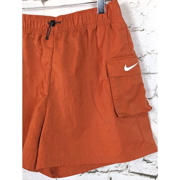 NIKE Nylon Cargo Shorts Sporty Athletic Wide Leg Pumpkin Spice Quick Dry Large - Picture 4 of 8